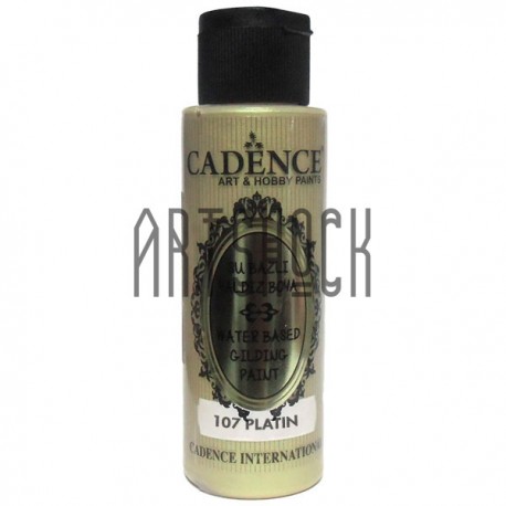 Краска акриловая с эффектом золочения Water-Based Gilding Paint, Platinum / Платина, 70 мл, Cadence