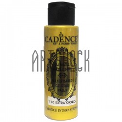 Краска акриловая с эффектом золочения Water-Based Gilding Paint, Extra Gold / Екстра Золото, 70 мл, Cadence