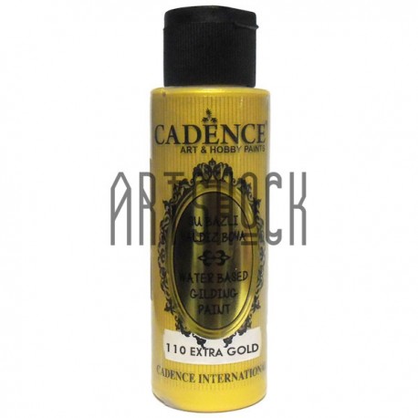 Краска акриловая с эффектом золочения Water-Based Gilding Paint, Extra Gold / Екстра Золото, 70 мл, Cadence