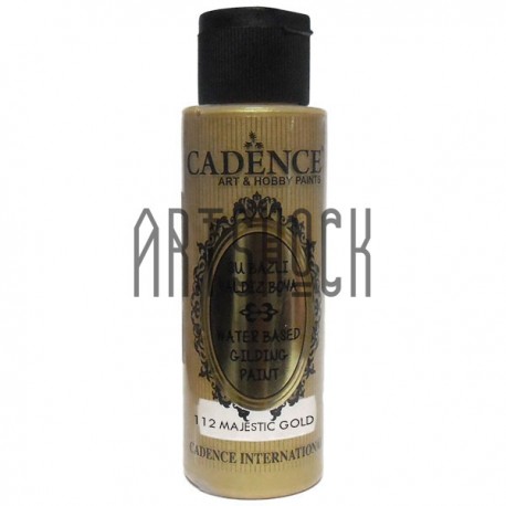 Краска акриловая с эффектом золочения Water-Based Gilding Paint, Majestic Gold / Величественное Золото, 70 мл, Cadence