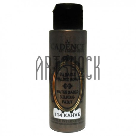 Краска акриловая с эффектом золочения Water-Based Gilding Paint, Brown / Коричневая, 70 мл, Cadence