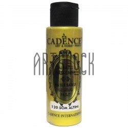 Краска акриловая с эффектом золочения Water-Based Gilding Paint, Pure Gold / Чистое Золото, 70 мл, Cadence