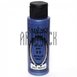 Краска акриловая «металлик», Blue / Голубая, 70 мл, Cadence
