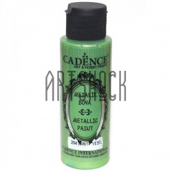 Краска акриловая «металлик», Mint Green / Мятная, 70 мл, Cadence