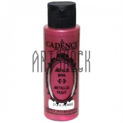 Краска акриловая «металлик», Dark Pink / Темно-розовая, 70 мл, Cadence
