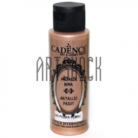 Краска акриловая «металлик», Powder Pink / Пудровая Розовая, 70 мл, Cadence
