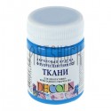 Краска акриловая флуоресцентная по ткани, голубая, 50 мл, Decola