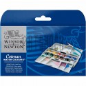 Набор акварельных красок в пластиковом пенале, 12 цветов + кисть, Winsor & Newton