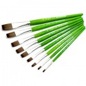 Кисти синтетические Green Leaf (0183F), плоские, Bergino