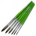 Кисти синтетические Green Leaf (0184R), круглые, Bergino
